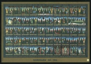 Denmark. 1986 Christmas Sheet Mnh. Imperforated. Christmas In The Forest, Animal