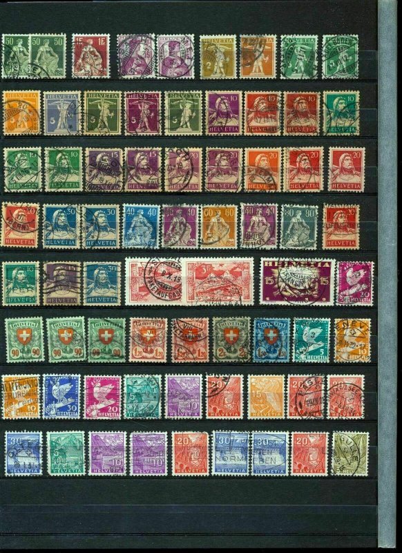 SWITZERLAND Early/Modern Used Collection(Apprx 300 Items)Tro154