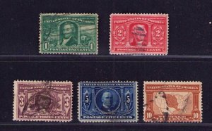 US #323-327 LOUISIANA PURCHASE SET  1904 St Louis Mo  Used Fine