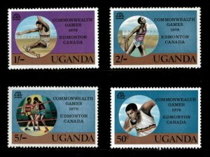 Uganda 1978 - EDMONTON COMMONWEALTH GAMES - Set of 4 (Scott #199-202) - MNH