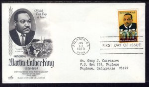 US 1771 Martin Luther King Artcraft Typed FDC