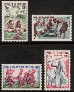 WALLIS & FUTUNA 1960 Island Life; Scott 154-57; MNH