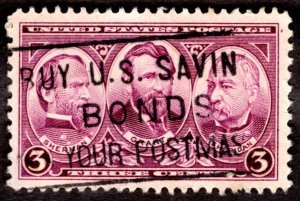 1937, US 3c, Generals, Used, Sc 787