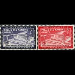 UN-NEW YORK 1954 - Scott# 27-8 European Office Set of 2 LH