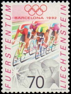 Liechtenstein #976-978, Complete Set(3), 1992, Olympics, Never Hinged