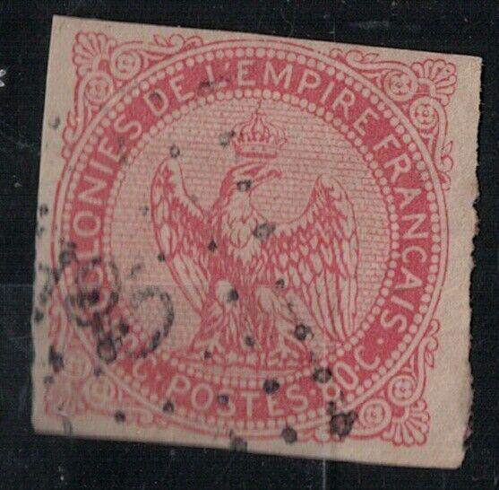 French Colonies 1865 SC 6 Used SCV $60.00