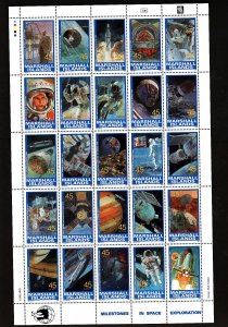 Marshall Is-Sc#345-unused NH sheet-Space-Moon Landing-1989-