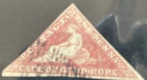 1853 Cape of Good Hope Triangle 1p USED #3