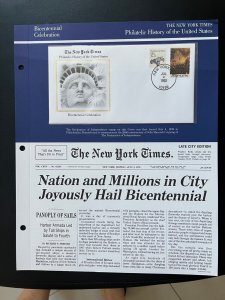 NY times Philatelic history of US panel: Nation and millions hail bicentennial