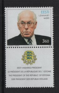 Estonia  #359  MNH  1999   president Meri  with label