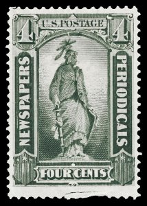 Scott PR11 1875 4c Newspaper Issue Mint VF OG HR Tear at Bottom Cat $350