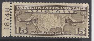 USA C8 Air mail Map of US and two mail planes MLH Pl # 18748