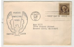 1940 FAMOUS AMERICANS 863 AUTHOR SAMUEL CLEMENS HANNIBAL MISSOURI UNLISTED EAGLE