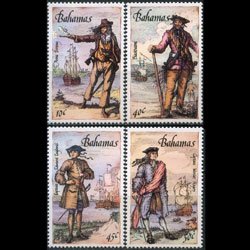 BAHAMAS 1987 - Scott# 625-8 Pirates Set of 4 NH