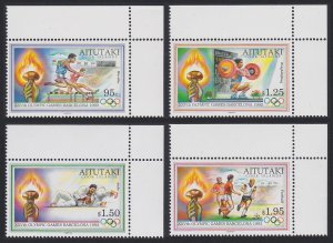 Aitutaki Olympic Games Barcelona 4v Corners 1992 MNH SC#460-463 SG#628-631