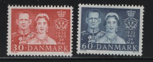 Denmark  374-375  MINT HINGED SET