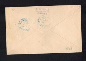 1925 Basel Switzerland First Flight Cover FFC to Frankfurt Germany