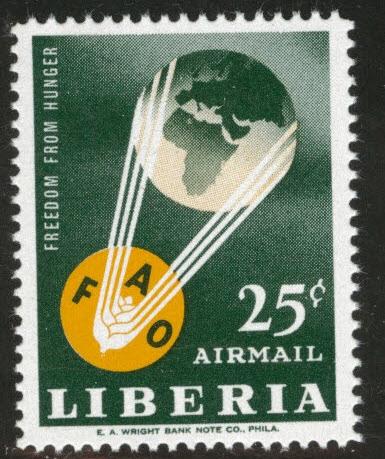 LIBERIA Scott C149 MNH** 1963 FAO world hunger airmail stamp