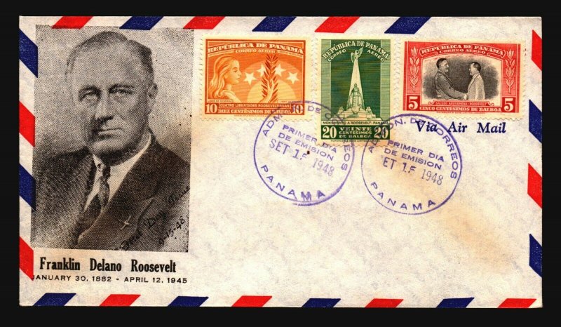 Panama 1948 FDR Series Cacheted FDC - Z18614