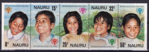 Nauru 1979 Sc#205a INTERNATIONAL YEAR OF THE CHILD Strip (5) MNH