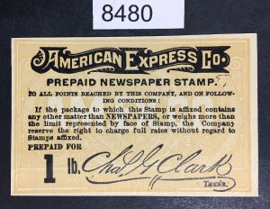 US STAMPS # 1i AMERICAN EXPRESS LABELS CV. $ LOT #8480
