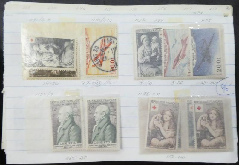 EDW1949SELL : FRANCE Extensive collection, Mint & Used on Old Time pgs Cat $3030