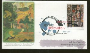 2010 Buffalo New York - Abstract Expressionists - Adolph Gottlieb Fleetwood FDC