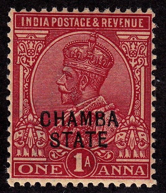 INDIA CHAMBA STATE MNH Scott # 34 One Anna (1 Stamp)