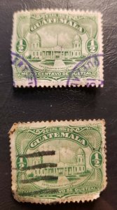 Stamp Guatemala 1928 National Observatory A78 #233 yellow green used