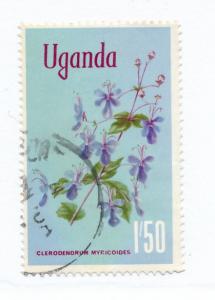 Uganda 1969 Scott 125 used - 1.50sh, Flowers