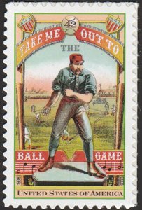 # 4341 MINT NEVER HINGED ( MNH ) TAKE ME OUT TO THE BALL GAME