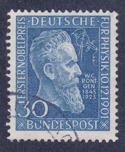Germany 686 Used 1951 W. K. Roentgen Issue Physics Nobel Prize Winner
