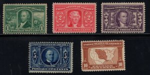 U.S. - 323-7 - Fine/Very Fine - Hinged (324 and 327 are Never Hinged) cv 500.00+