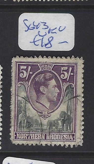 NORTHERN RHODESIA (PP1203B) KGVI ANIMALSG 5/-  SG 43    VFU