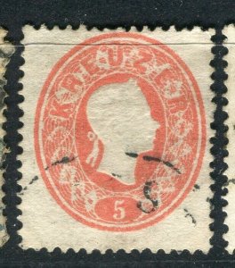 AUSTRIA; 1860-1 classic F. Joseph issue fine used Shade of 5k. value,