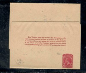 ST LUCIA (P1306B)  KGV  1D PS WRAPPER   SPECIMEN OVPT UNUSED