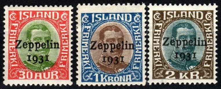 Iceland #C9-11 F-VF Unused CV $97.00 (X4409)