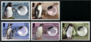 2020 Falkland Is Penguins with Coins (5) (Scott NA) MNH