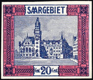 Saar Stamps # 104 MNH VF Trial Color Proof