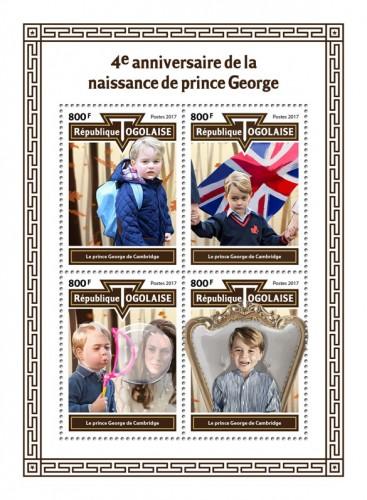 TOGO - 2017 - Prince George - Perf 4v Sheet - MNH