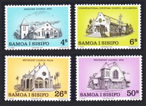 Samoa Christmas Churches 4v 1979 MNH SC#517-520 SG#556-559