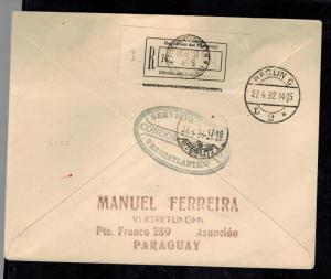 1932 Paraguay Graf Zeppelin Cover to Berlin Germany  LZ 127