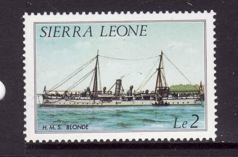 Sierra Leone-Sc#650-unused NH 2Le-Ship HMS Blonde-1984-