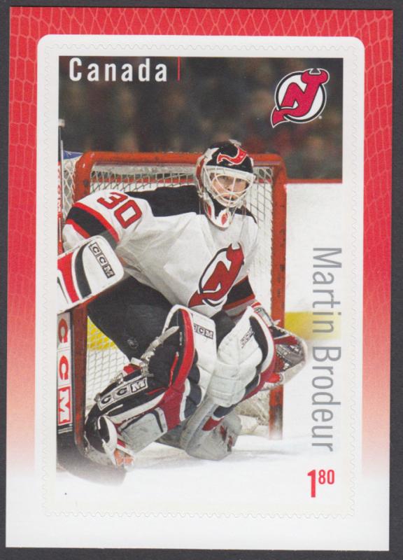 Canada - #2878 Hockey Souvenir Sheet of NHl Goalie Martin Brodeur (2015) - MNH