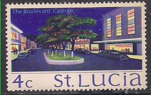 St Lucia 1970 -73 QE2 4c Boulevard Castries MLH SG 278 ( G562 )