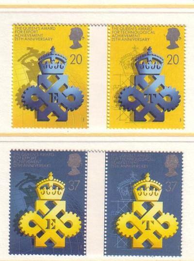 Great Britain Sc 1318-21 1990 Queens Award stamp set mint NH