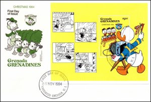 Grenada Grenadines 631-636 Disney's Set of Three U/A FDCs