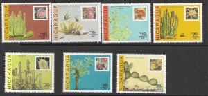 Nicaragua  1639-45 MNH Cacti set cpl. , vf 2022 CV $9.25