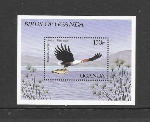 BIRDS - UGANDA #577 FISH-EAGLE S/S MNH