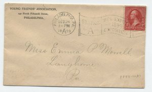 1899 Philadelphia PA Station A National Export slogan flag cancel cover [5838.37